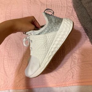 White and leopard Womens New Balance